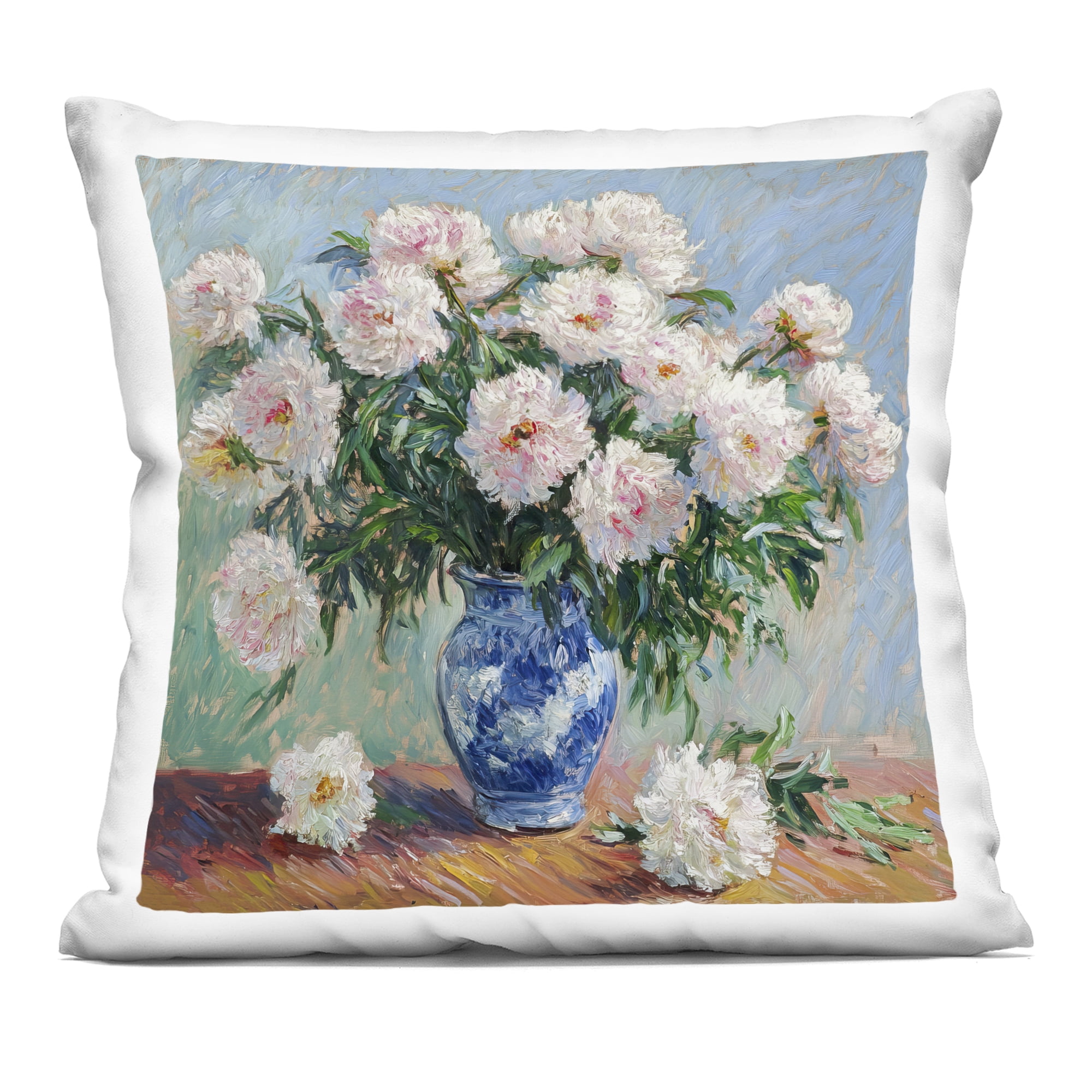 Stupell Industries Peonies in Blue Vase Decorative Printed Throw Pillow, design by Tina LeCour