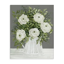 Stupell Industries Peonies in Country Vase Botanical & Floral Painting Gallery Wrapped Canvas Art Print Wall Art, 16 x 20