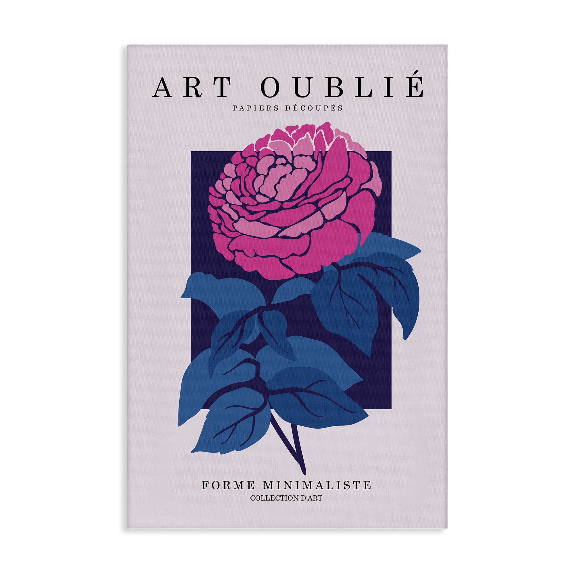 Stupell Industries Peony Gallery Poster Plants & Flowers Painting Wrapped Canvas Art Print Wall Art, 24 x 36