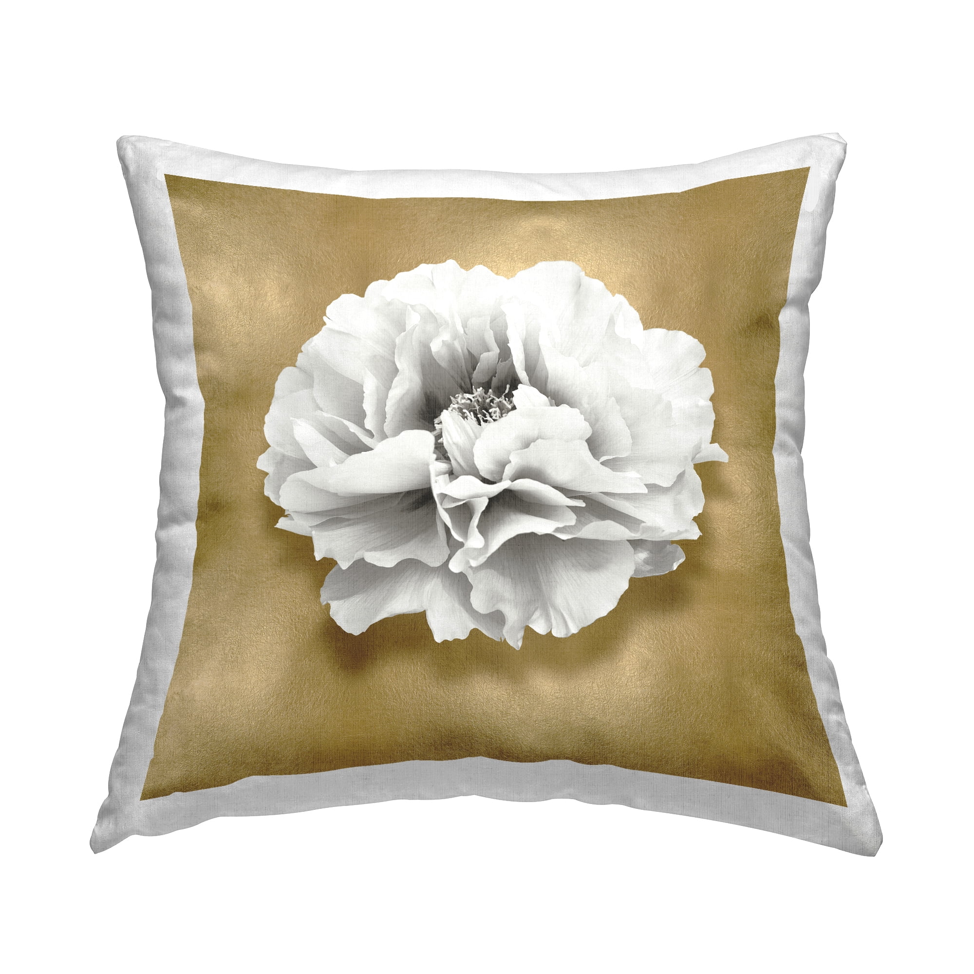 Stupell Industries Peony on Glam Decorative Printed Throw Pillow, 18 x 18
