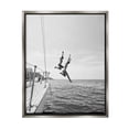 thumbnail image 1 of Stupell Industries People Diving from Boat Transportation Photography Gray Floater Framed Canvas Art Print Wall Art, 25 x 31, 1 of 10