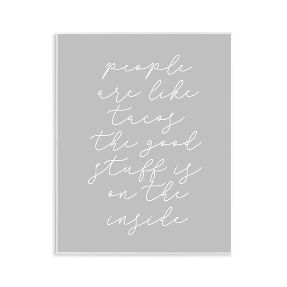 Stupell Industries People Like Tacos Text & Numbers Painting Unframed Art Print Wall Art, 11 x 14