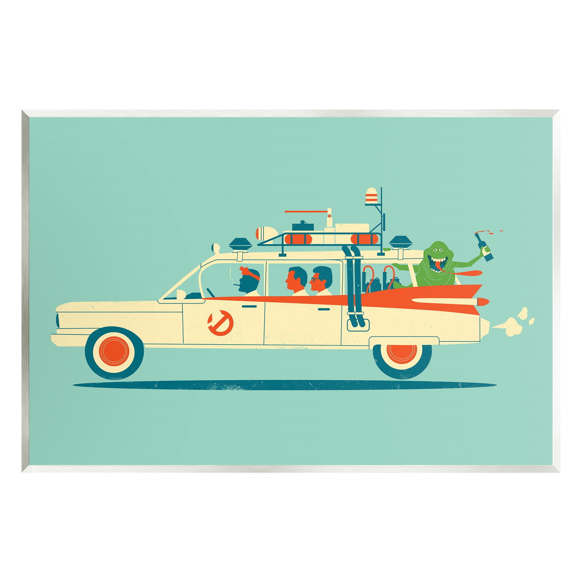Stupell Industries People & Monster Car Transportation Painting Unframed Art Print Wall Art, 15 x 10