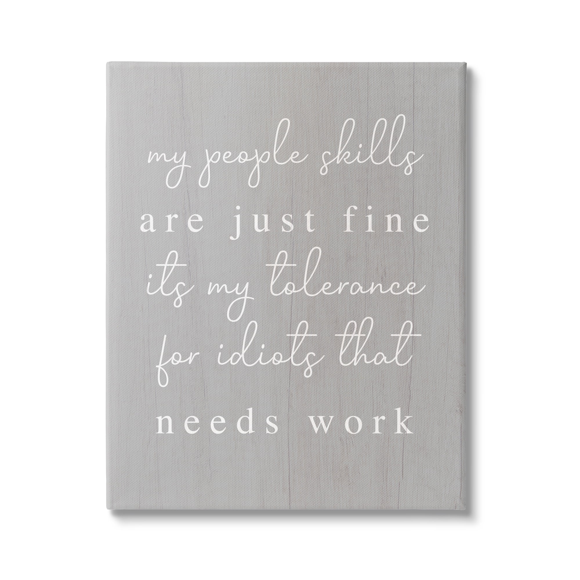 Stupell Industries People Skills Sassy Saying Inspirational Painting Gallery Wrapped Canvas Art Print Wall Art, 30 x 40