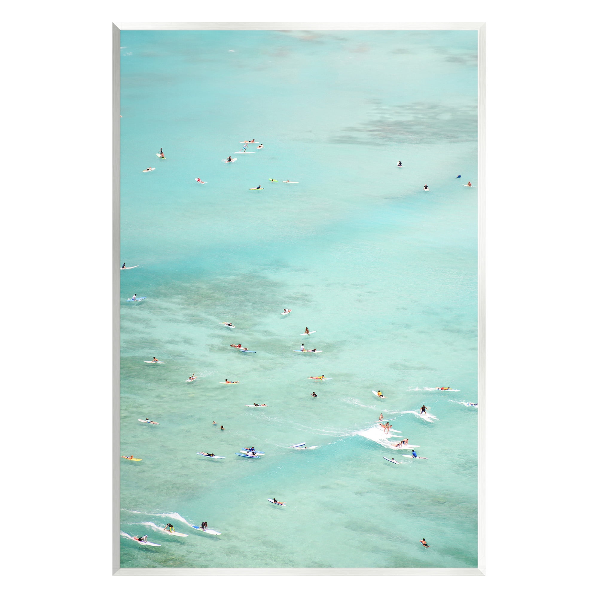 Stupell Industries People Swimming in Summer Landscape Painting Unframed Art Print Wall Art, 13 x 19