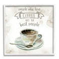 thumbnail image 1 of Stupell Industries People Who Love Coffee Phrase Watercolor Painting, 17 x 17, Design by Carol Robinson, 1 of 7