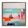 thumbnail image 1 of Stupell Industries Modern People on Beach Abstract Brown Floating Frame Canvas Art, 25 x 25, by Irena Orlov, 1 of 8