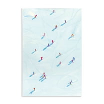 Stupell Industries People on Ski Slopes Sports Painting Unframed Art Print Wall Art, 10 x 15