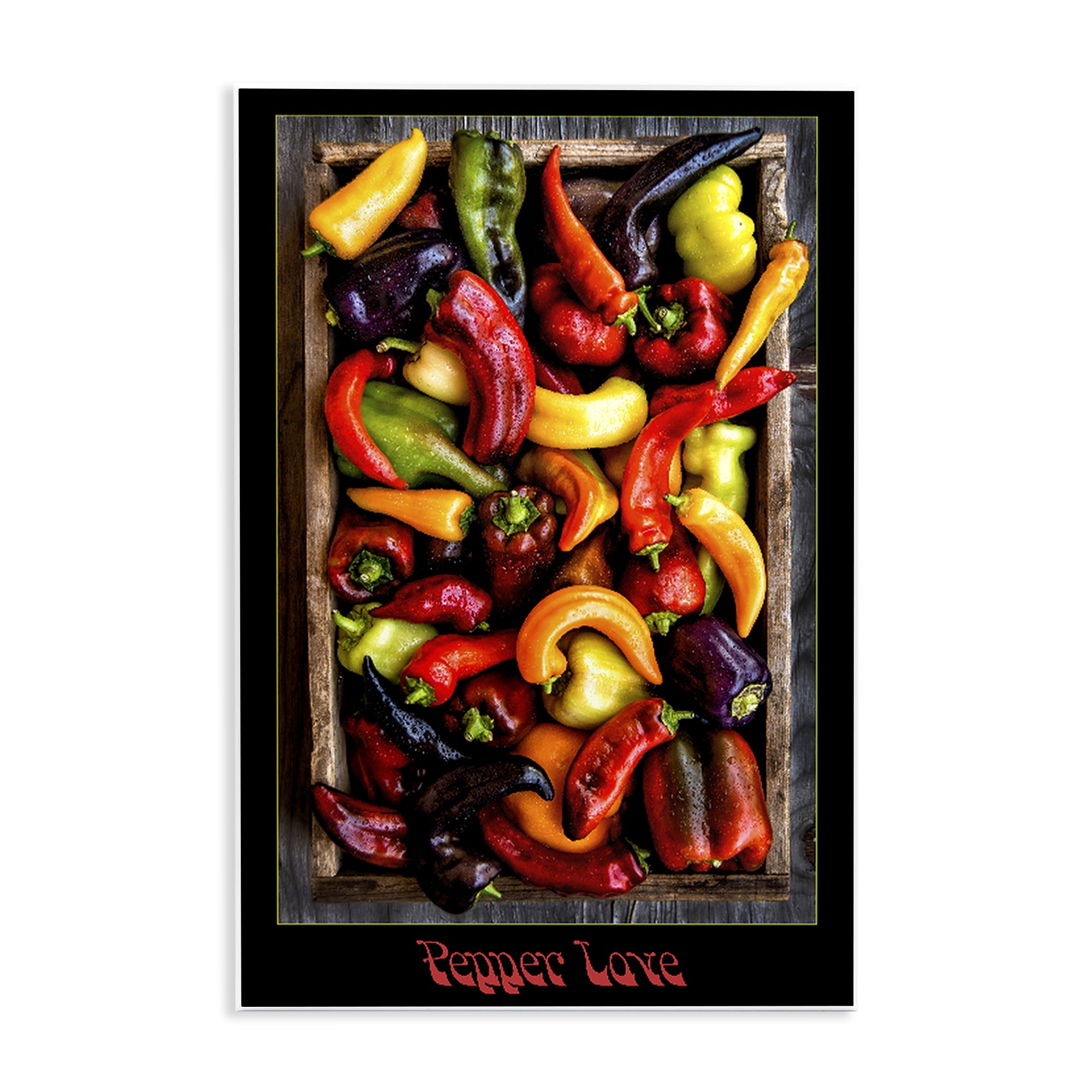 Stupell Industries Pepper Love Vibrant Vegetables Wall Plaque Art, design by Carl Kravats