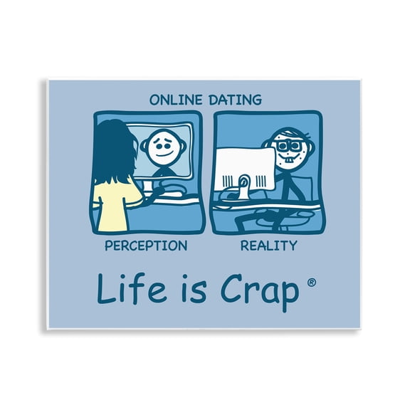 Stupell Industries Perception and Reality Dating Novelty & Humor Painting Unframed Art Print Wall Art, 14 x 11