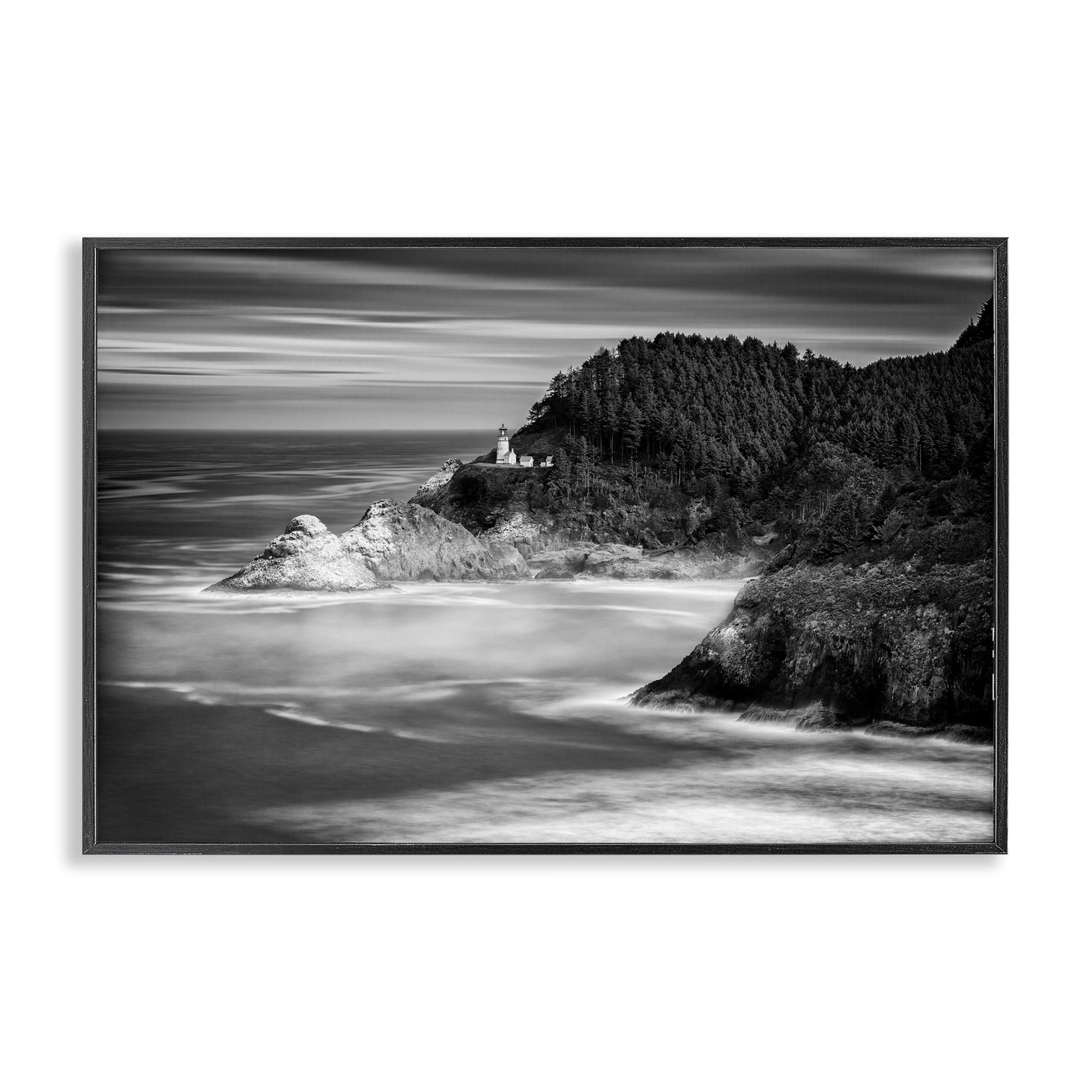 Stupell Industries Perched Above The Pacific Black Framed Giclee Art, design by Rick Berk