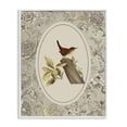 thumbnail image 1 of Stupell Industries Perched Bird & Toile White Framed Giclee Art design by Radhika Modi, 20 x 16, 1 of 8
