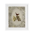 thumbnail image 1 of Stupell Industries Perched Bird & Toile White Framed Print Under Glass design by Radhika Modi, 21 x 17, 1 of 10