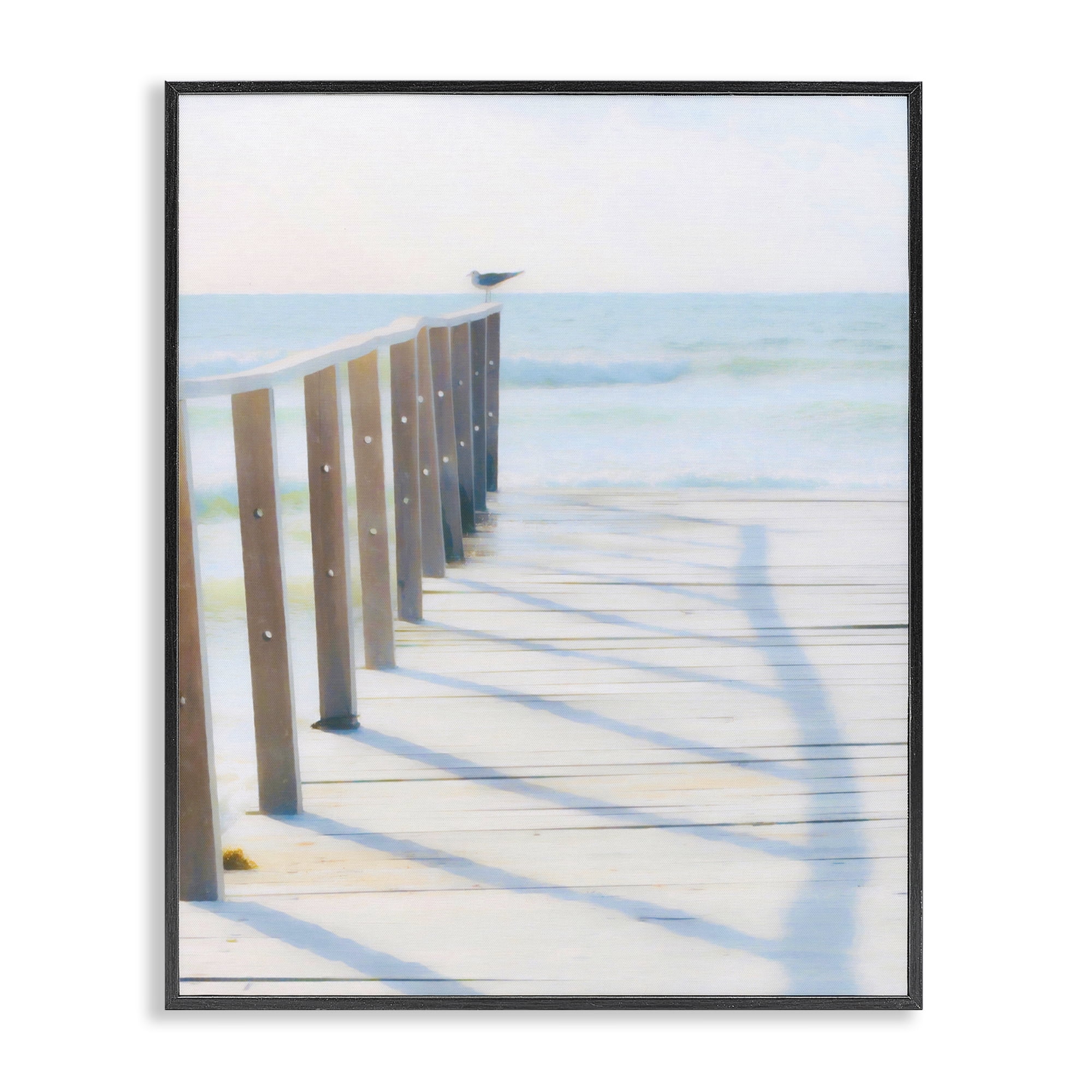 Stupell Industries Perched For Best View Nautical & Beach Painting Black Framed Art Print Wall Art, 16 x 20