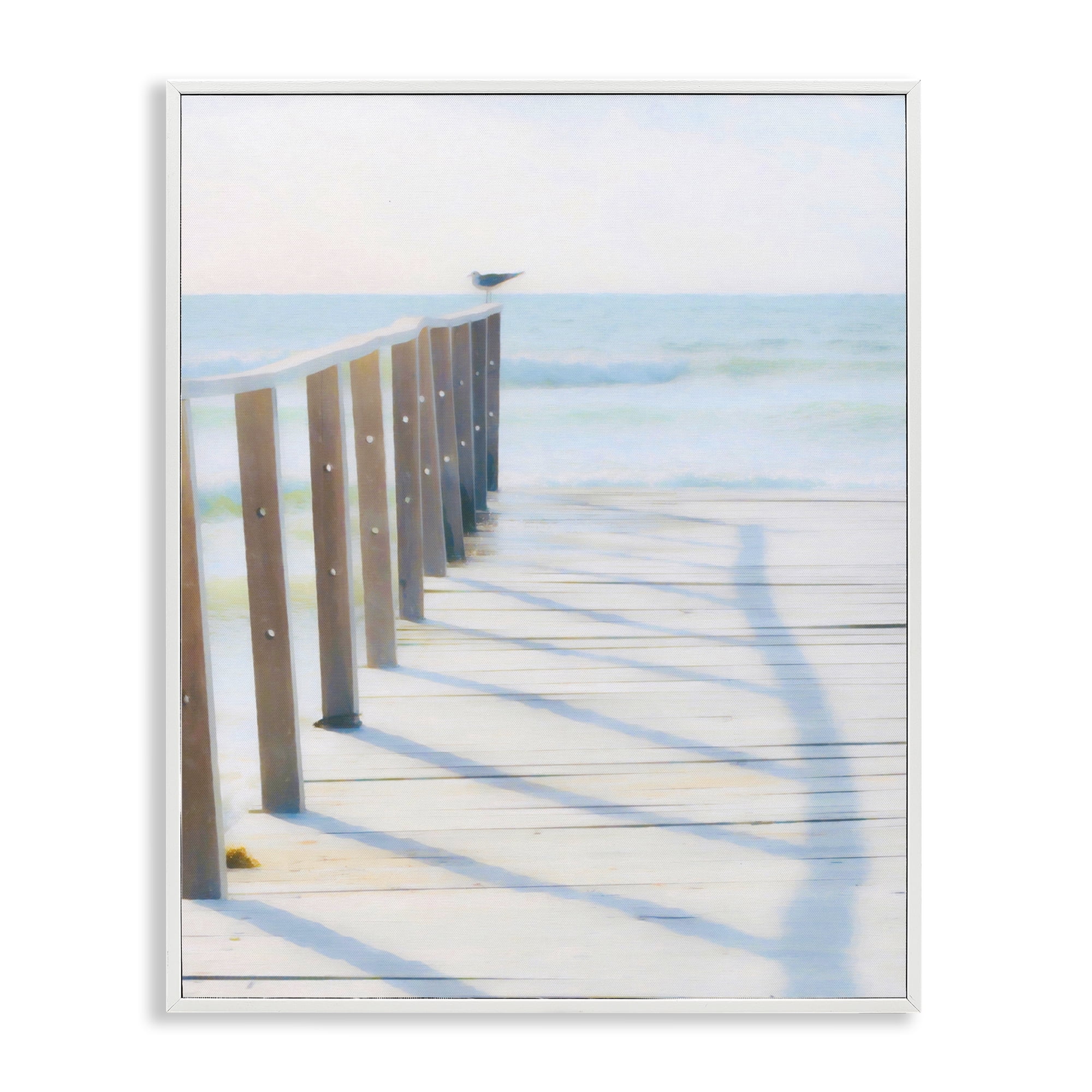 Stupell Industries Perched For Best View Nautical & Beach Painting White Framed Art Print Wall Art, 16 x 20