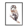 thumbnail image 1 of Stupell Industries Perched Owl Gazing Watercolor Style Painting Black Framed Art Print Wall Art, Design by Annie Warren, 1 of 7
