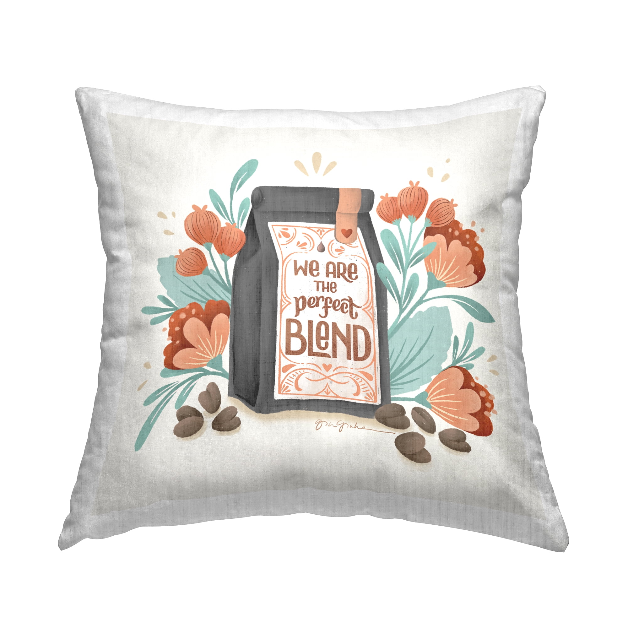 Stupell Industries Perfect Blend Coffee Decorative Printed Throw Pillow Design by Gia Graham.