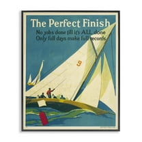 Stupell Industries Perfect Finish Antique Sailors Transportation Painting Black Framed Art Print Wall Art, 11 x 14