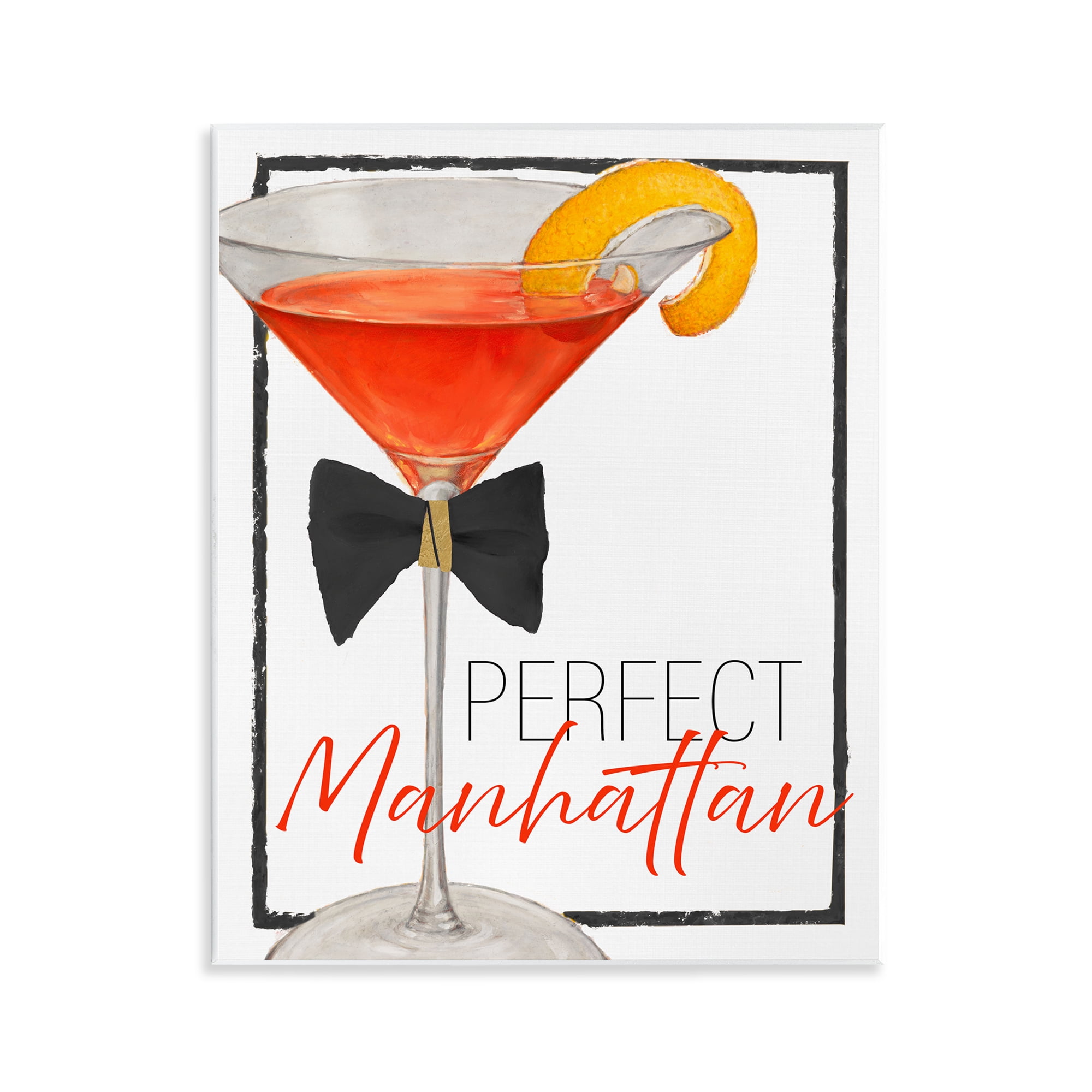 Stupell Industries Perfect Manhattan Cocktail Wall Plaque Art, design by Lorenzo Collective