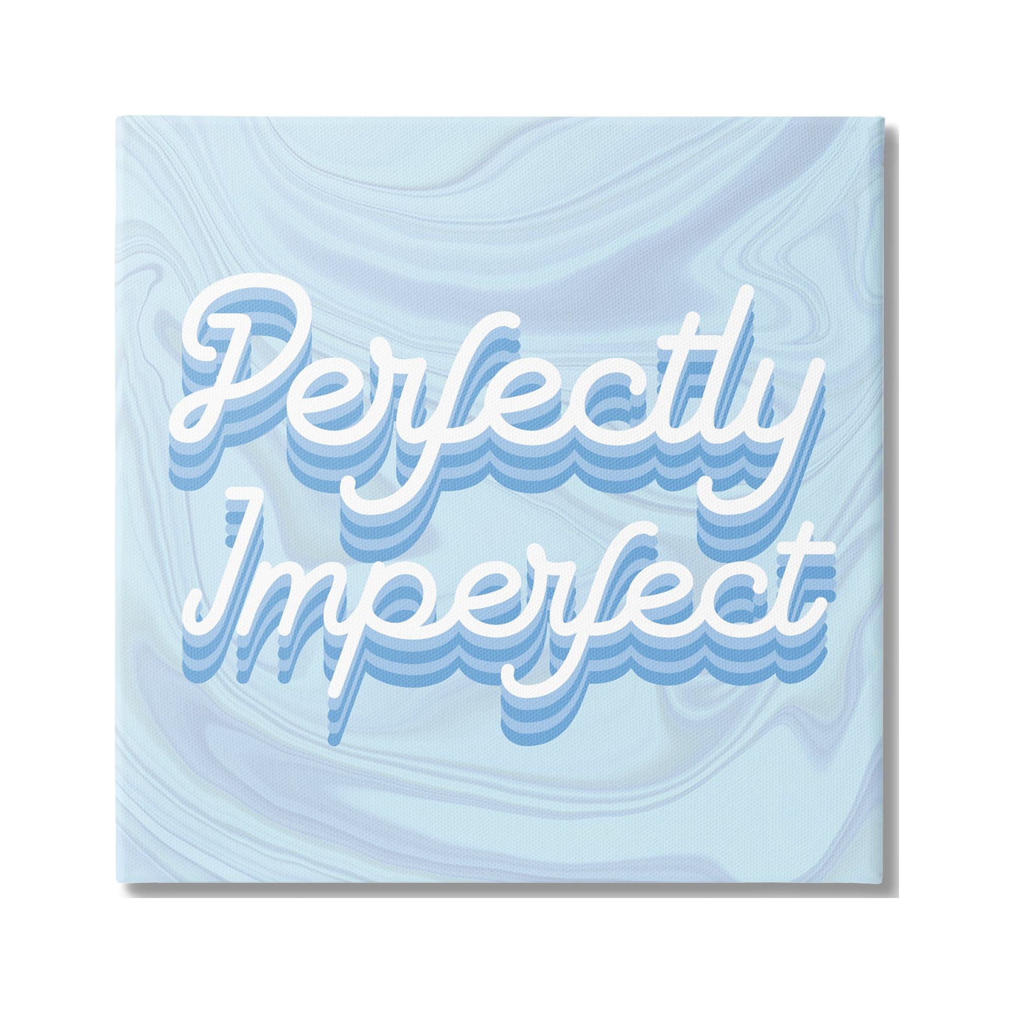 Stupell Industries Perfectly Imperfect Phrase Religious Painting Gallery Wrapped Canvas Print Wall Art