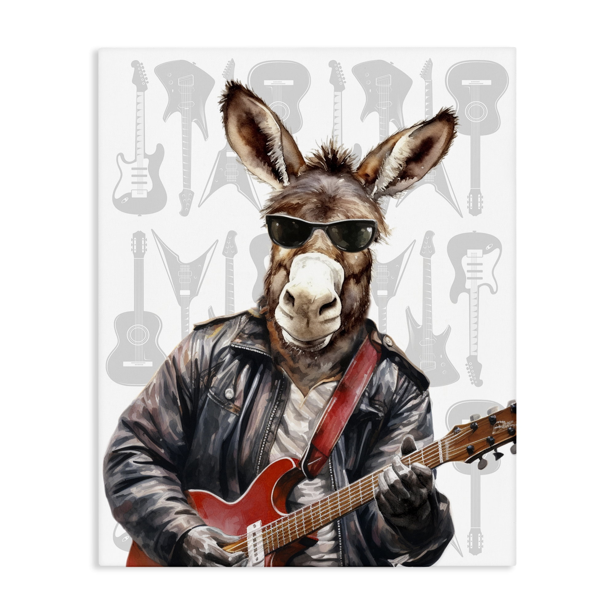 Stupell Industries Performing Musician Donkey Canvas Wall Art, design by CAD Designs