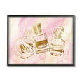 thumbnail image 1 of Stupell Industries Perfume Bottle Arrangement Glam Gold Abstract Pattern, 30 x 24,Design by Ziwei Li, 1 of 5