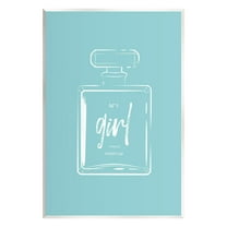 Stupell Industries Perfume Bottle on Blue Beauty & Fashion Painting Unframed Art Print Wall Art, 10 x 15