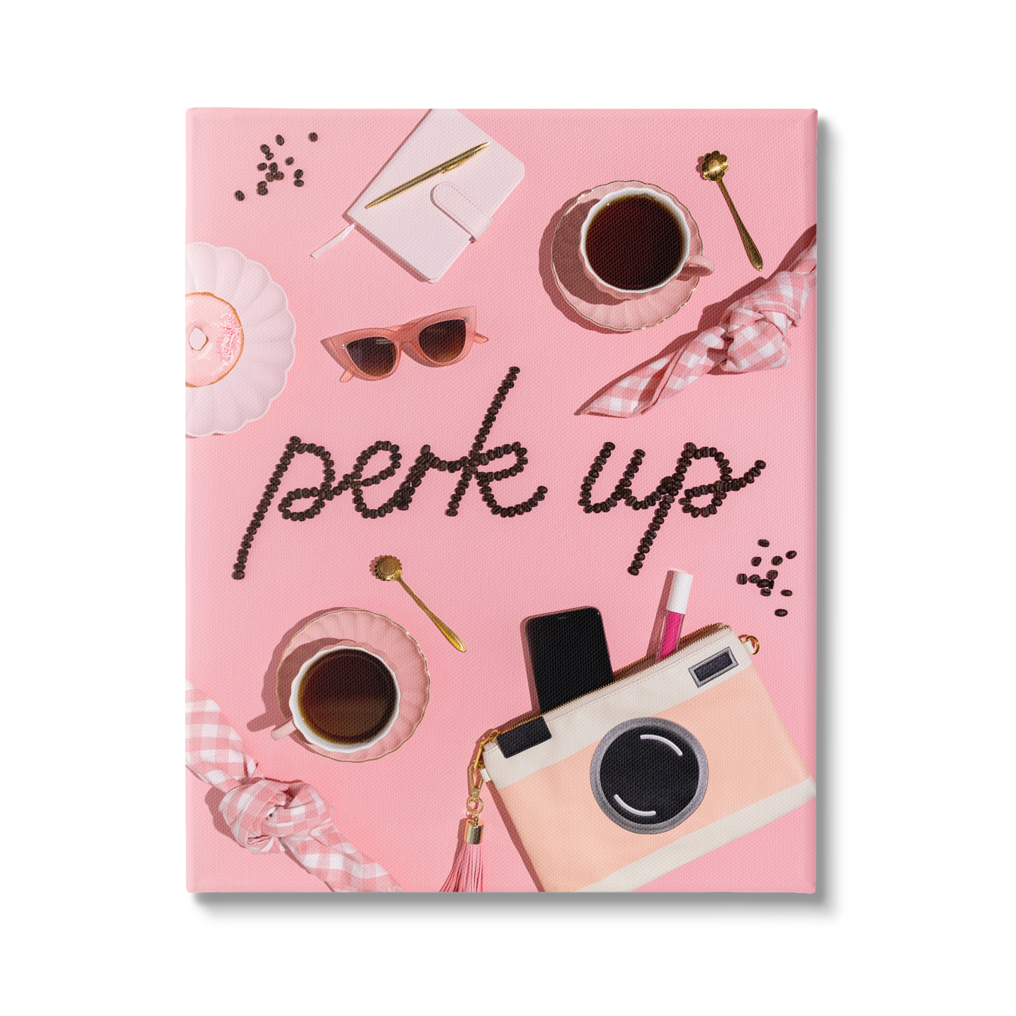 Stupell Industries Perk Up Glam Coffees Food & Beverage Painting Gallery Wrapped Canvas Print Wall Art, 30 x 40