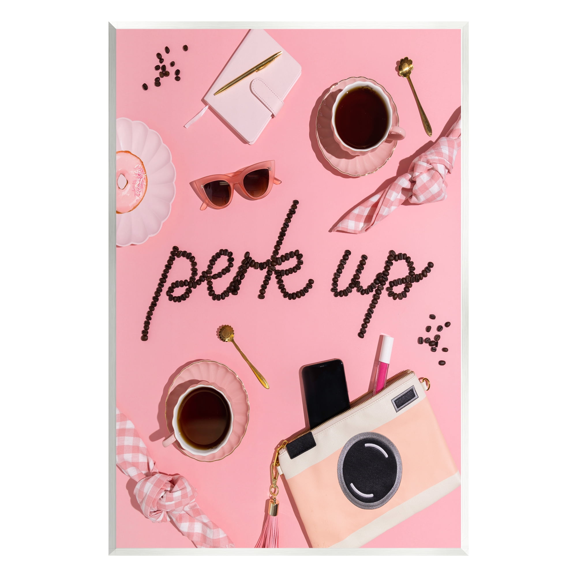 Stupell Industries Perk Up Glam Coffees Food & Beverage Painting Unframed Art Print Wall Art, 13 x 19
