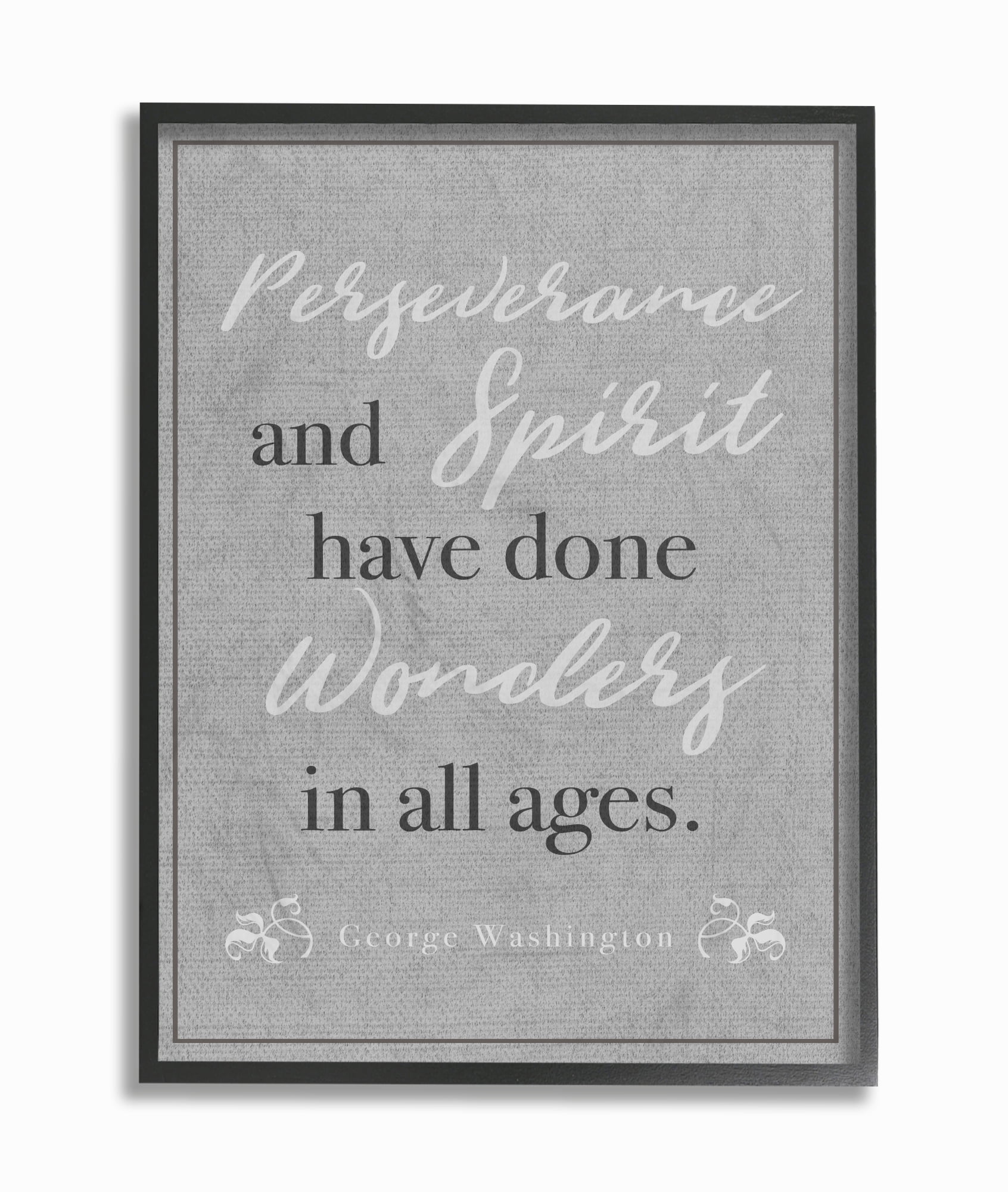 Stupell Industries Perseverance and Spirit Inspirational Painting Black Framed Art Print Wall Art, 16 x 20
