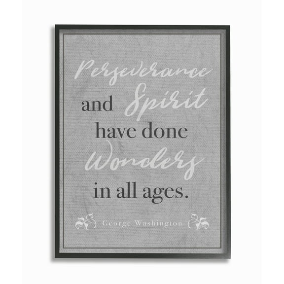 Stupell Industries Perseverance and Spirit Inspirational Painting Black Framed Art Print Wall Art, 16 x 20