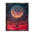 thumbnail image 1 of Stupell Industries Person Swinging From Moon Nature Painting Black Floater Framed Art Print Wall Art, 25 x 31, 1 of 9