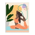 thumbnail image 1 of Stupell Industries Person Working Out Yoga Plant Modern Design Graphic Art Unframed Art Print Wall Art, 13x19, by Annie Warren, 1 of 5