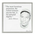 thumbnail image 1 of Stupell Industries Personal Dignity Jackie Robinson Quote Black and White Inspirational Painting Gray Framed Art Print Wall Art, 24 x 24, 1 of 9