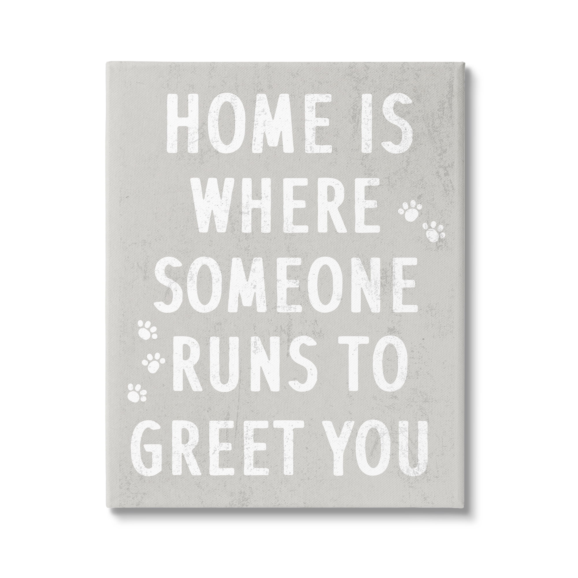 Stupell Industries Pet Parents Home Sentiment Animal Paw Prints Graphic Art Gallery Wrapped Canvas Print Wall Art, Design by Daphne Polselli
