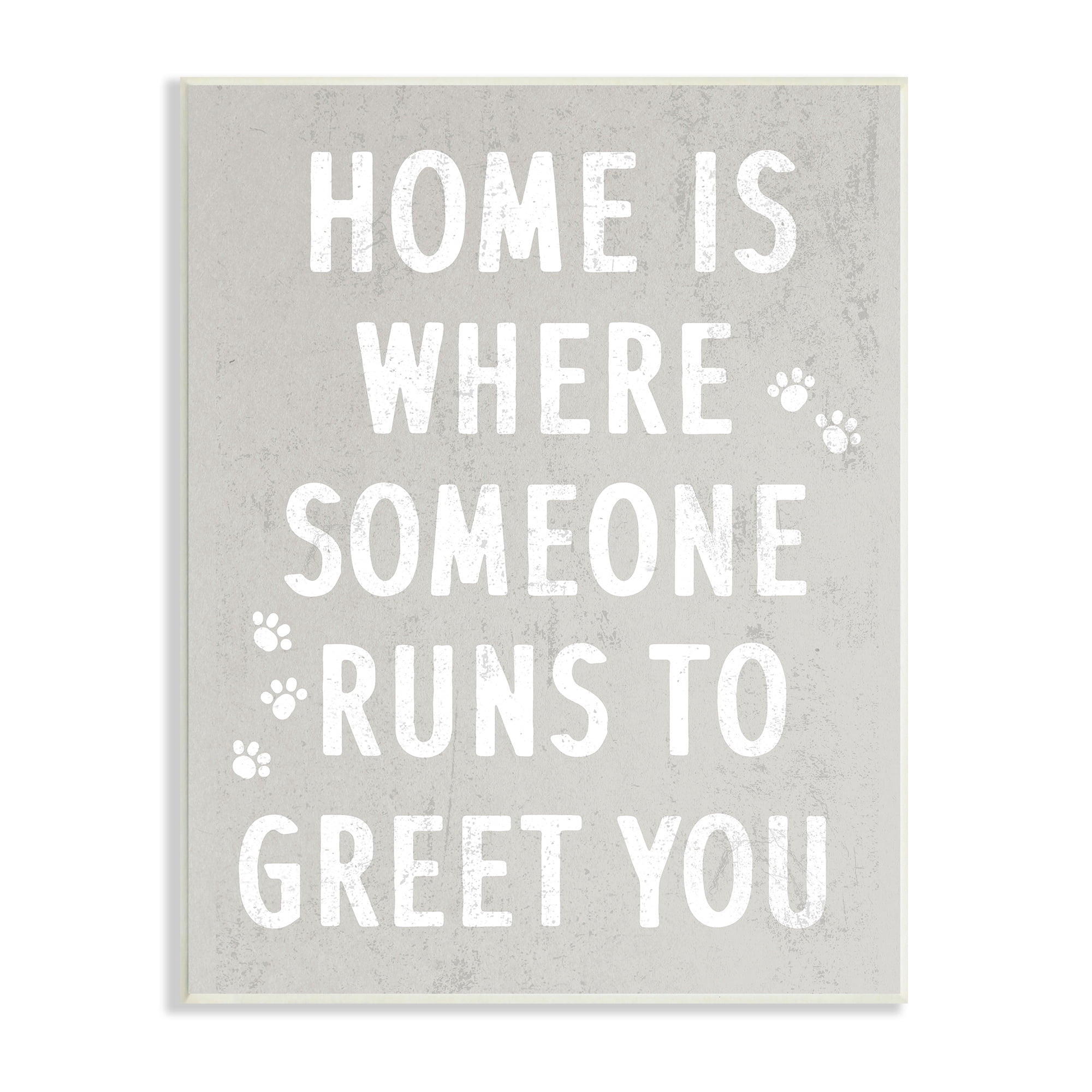 Stupell Industries Pet Parents Home Sentiment Animal Paw Prints Graphic Art Unframed Art Print Wall Art, Design by Daphne Polselli