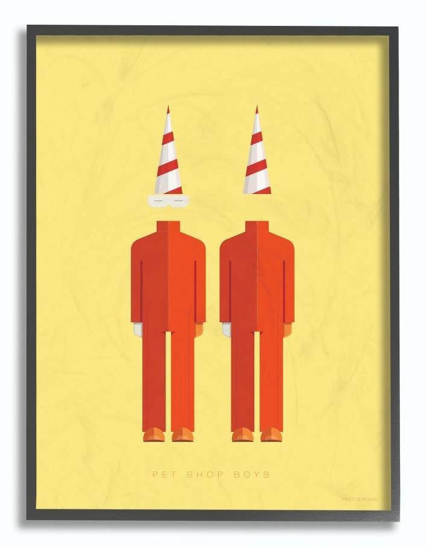 Stupell Industries Pet Shop Boys Famous People Characters Fashion Design Framed Wall Art by Fred Birchal