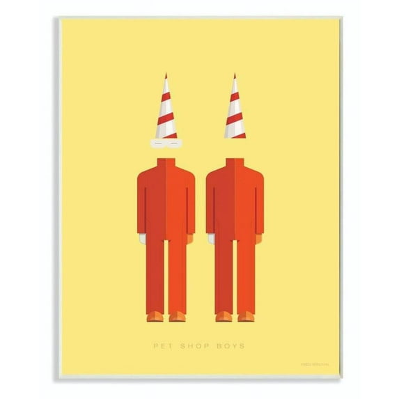 Stupell Industries Pet Shop Boys Famous People Characters Fashion Design Wall Plaque by Fred Birchal