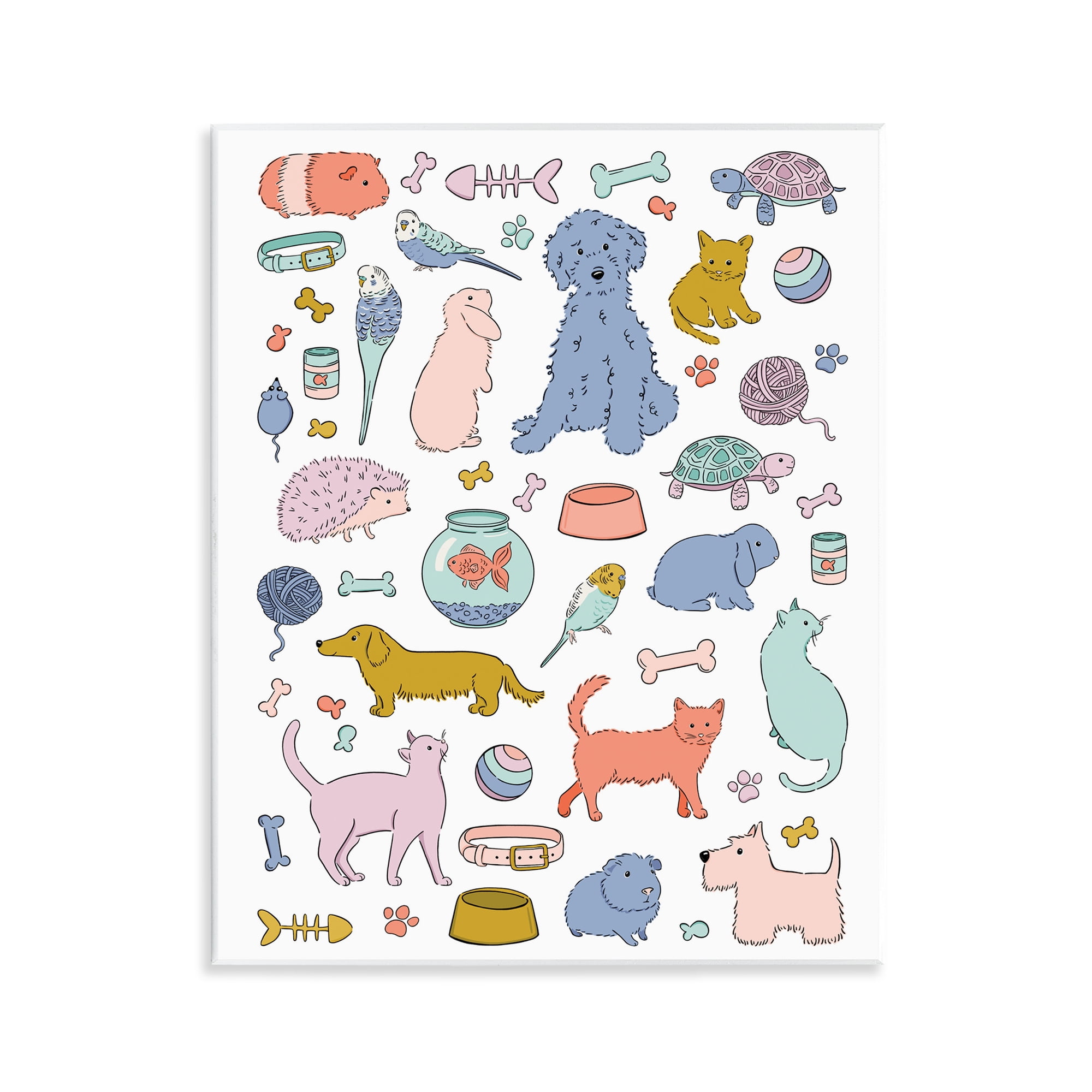 Stupell Industries Pet Shop Menagerie Wall Plaque Art, design by Bethany Sandoval
