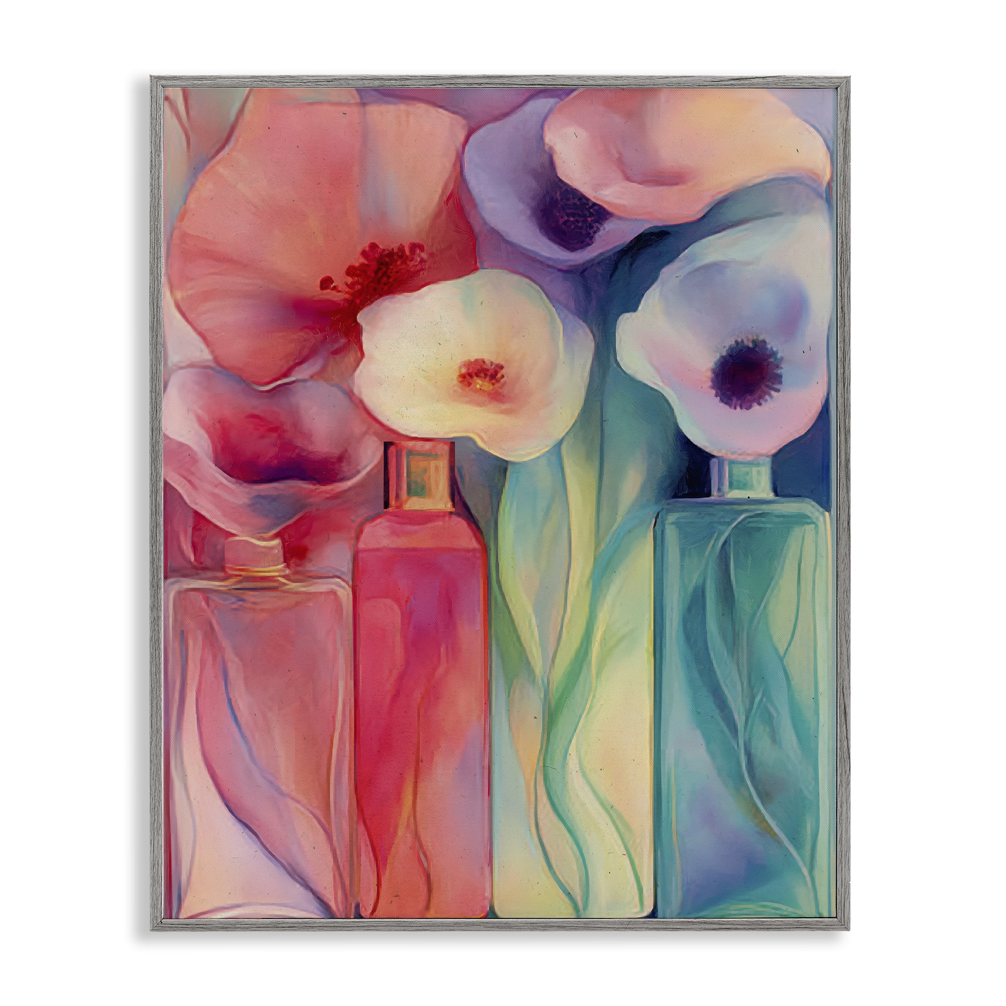 Stupell Industries Petal Logic Gradient Gray Framed Giclee Art, design by Annabelle Hall