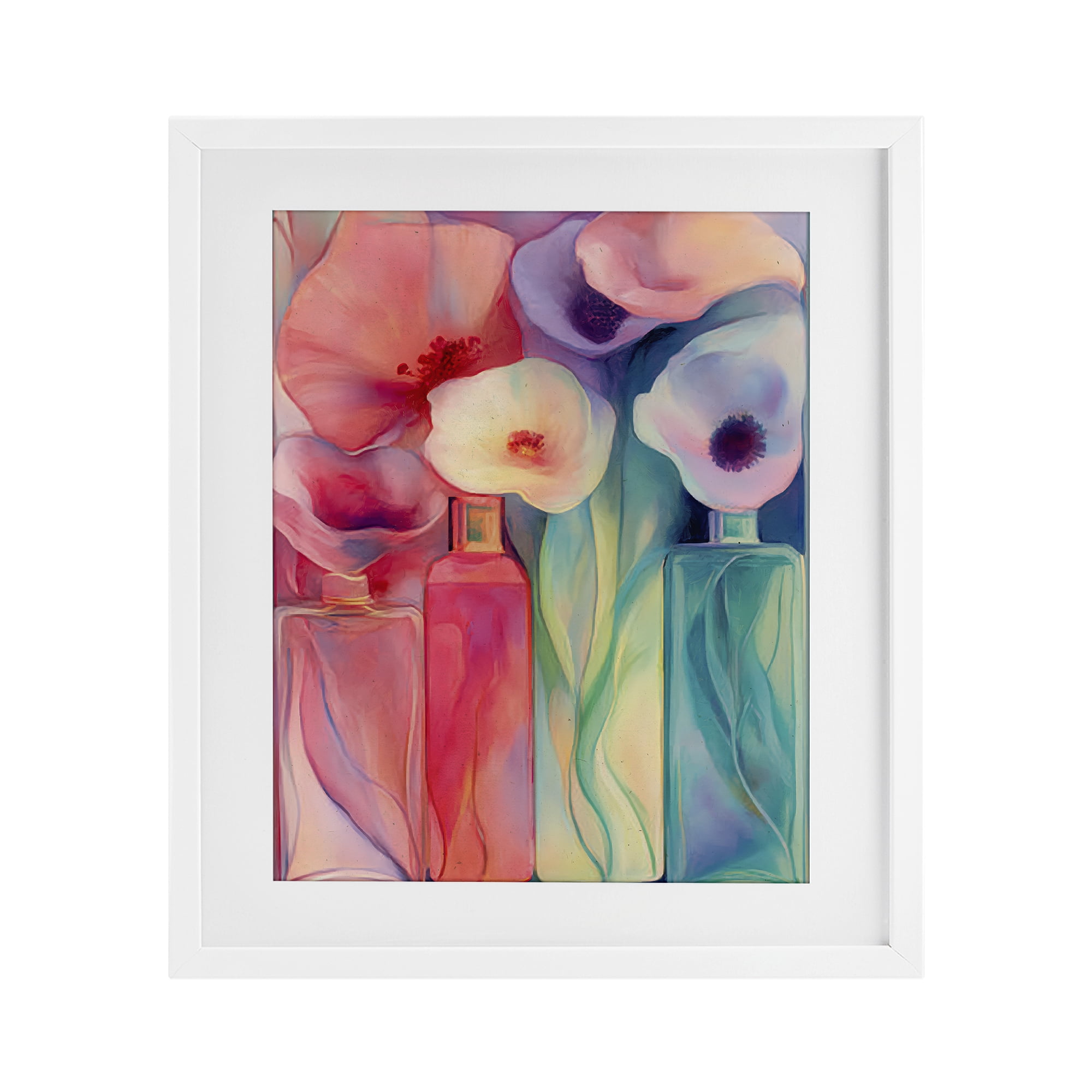Stupell Industries Petal Logic Gradient White Framed Print Under Glass, design by Annabelle Hall