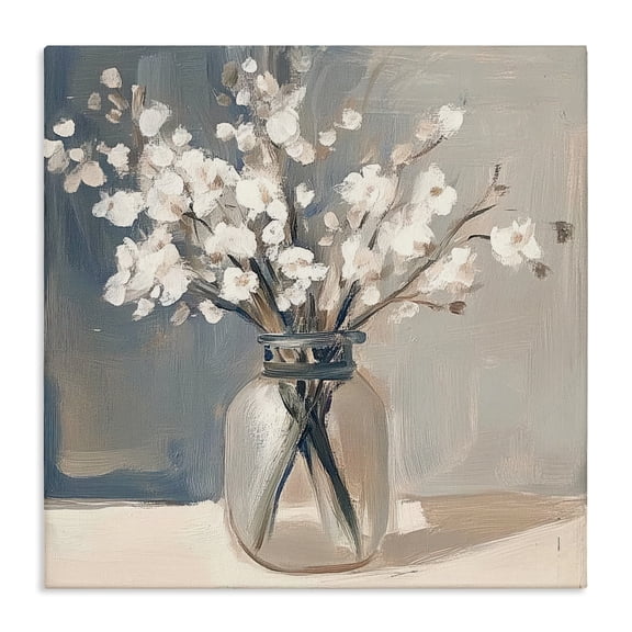 Stupell Industries Contemporary Petals In Glass Vase Canvas Art, 30 x 30, by Mona Grace