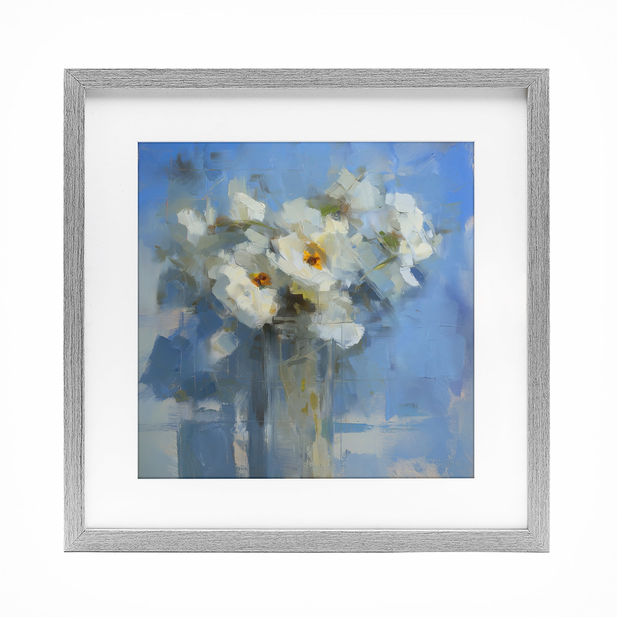 Stupell Industries Petals Remembered Abstract Gray Framed Print Under Glass, design by Svetlana Aleynikova