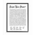 thumbnail image 1 of Stupell Industries Phone Crossword Puzzle Bathroom Word Design Framed Wall Art by Lettered and Lined, 1 of 8