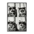 thumbnail image 1 of Stupell Industries Photobooth Style Cat Novelty Painting Black Framed Art Print Wall Art, 16 x 24, 1 of 10