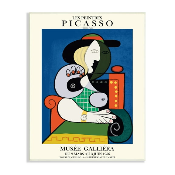 Stupell Industries Picasso Classical Abstract Artist Red Chair Woman, 10 x 15, Designed by Ros Ruseva