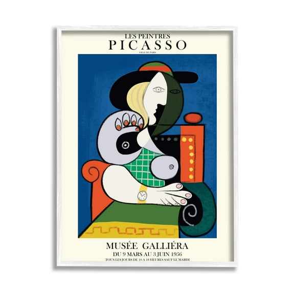 Stupell Industries Picasso Classical Abstract Artist Red Chair Woman, 16 x 20, Designed by Ros Ruseva