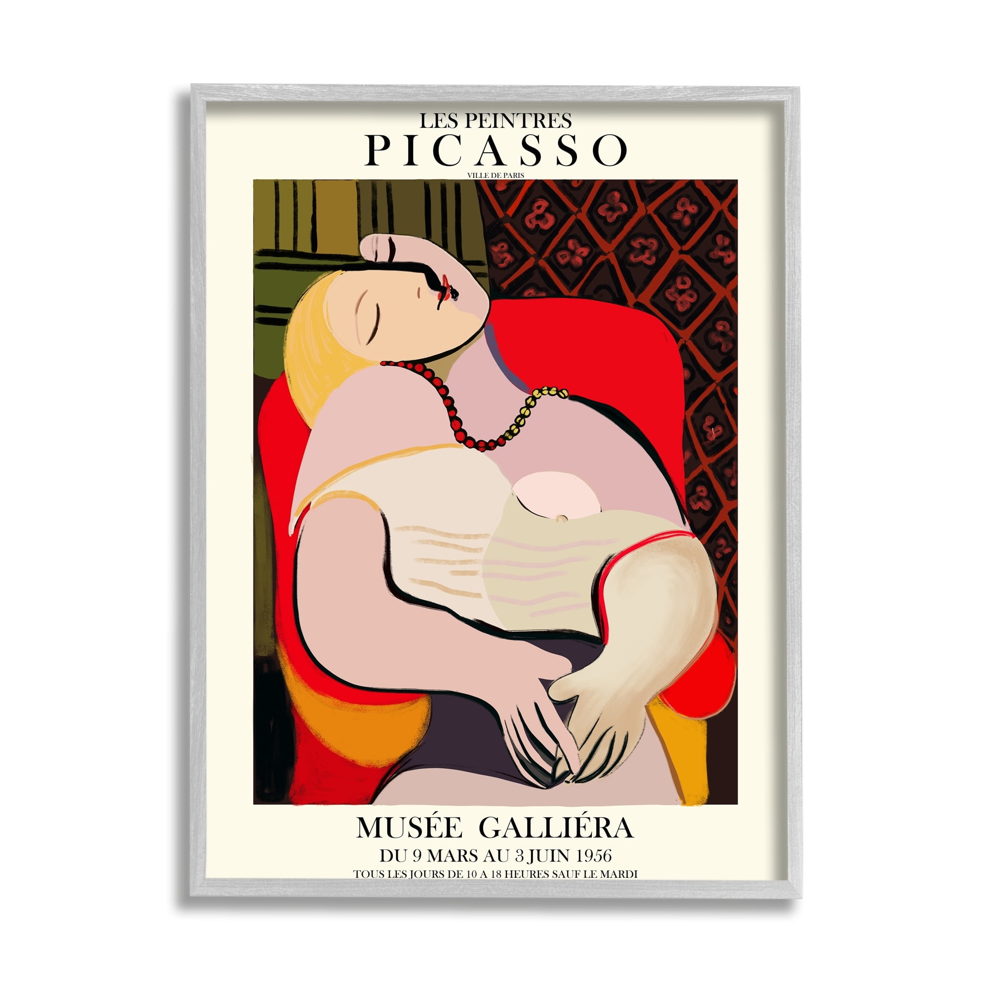 Stupell Industries Picasso Traditional Abstract Painting Dreaming Red Chair, 16 x 20, Designed by Ros Ruseva