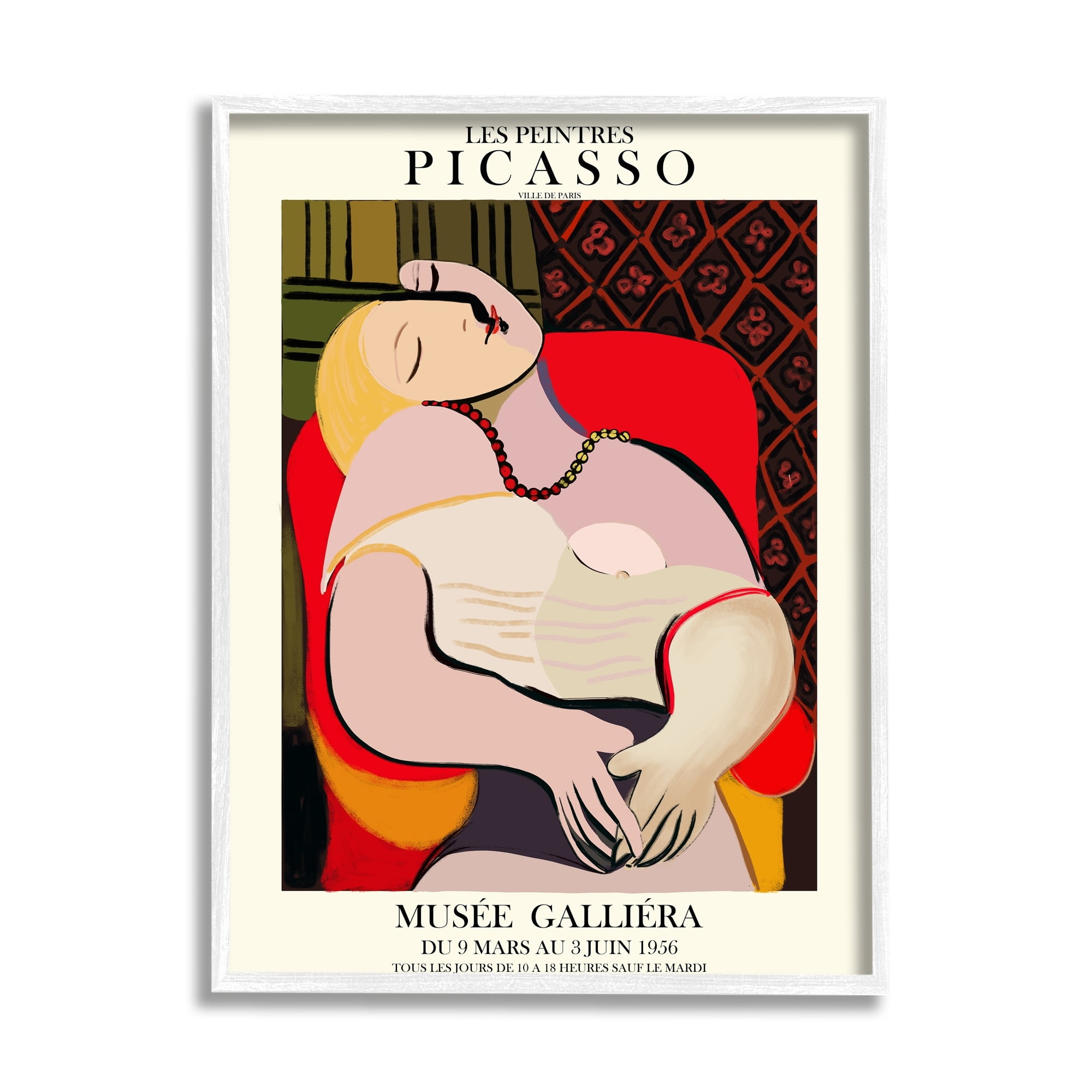 Stupell Industries Picasso Traditional Abstract Painting Dreaming Red Chair, 24 x 30, Designed by Ros Ruseva