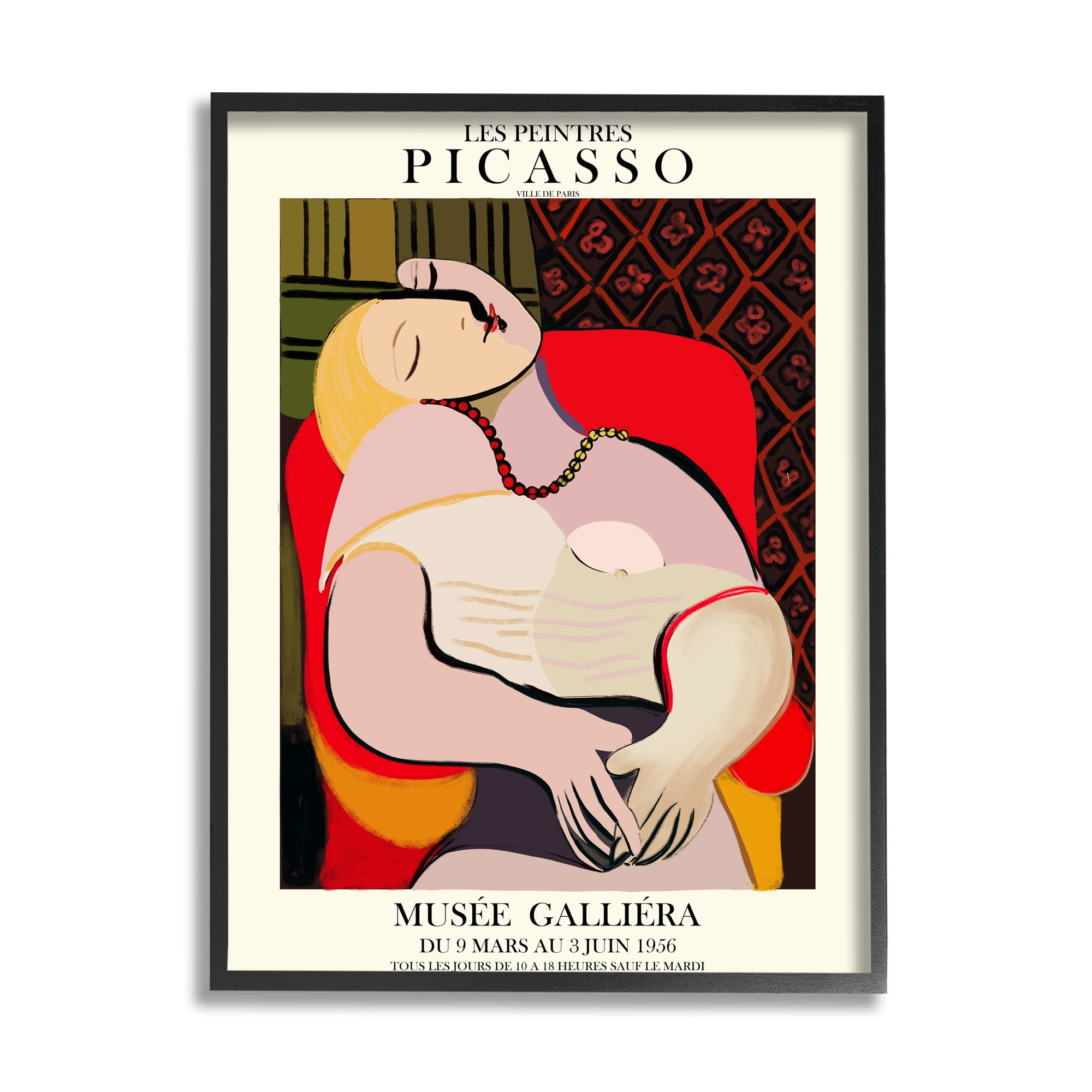 Stupell Industries Picasso Traditional Abstract Painting Dreaming Red Chair, 24 x 30, Designed by Ros Ruseva